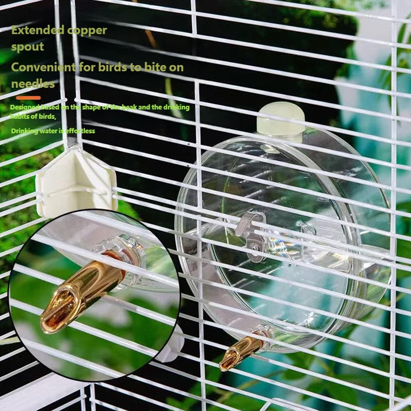 RSHuiOUXX 250ml Automatic Bird Water Dispenser with Touch Needle Mechanism