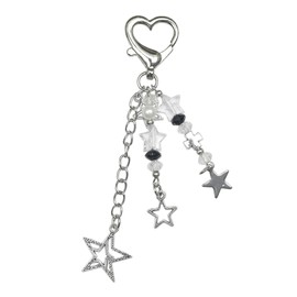 LunarCharm Cute key ring, aesthetic Y2K key ring, accessory, heart, butterfly, strawberry bear, key ring for keys, bags, women, gifts