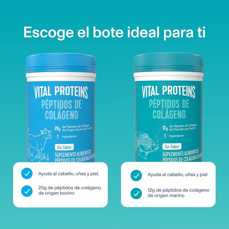 Vital Proteins Péptidos de Colágeno Marino Sin Sabor 221g