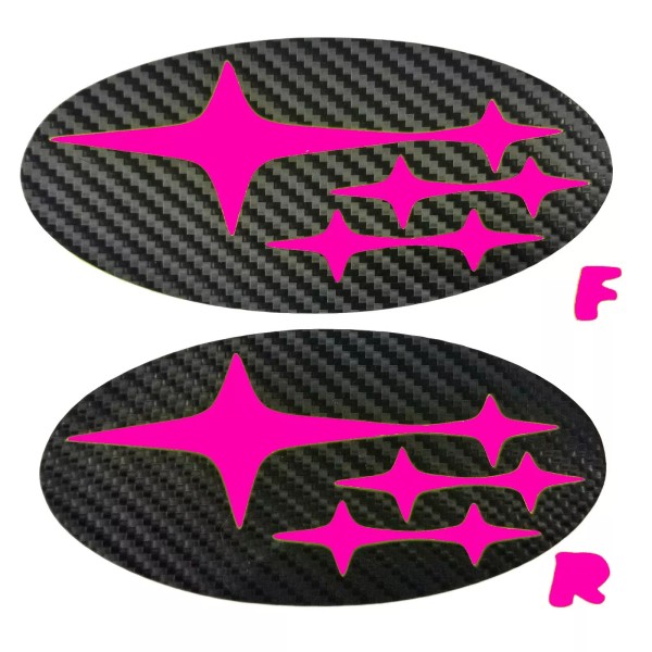 JDMFV CHERRY BLOSSOM PINK Carbon Fiber EMBLEM Overlays PRECUT Badge