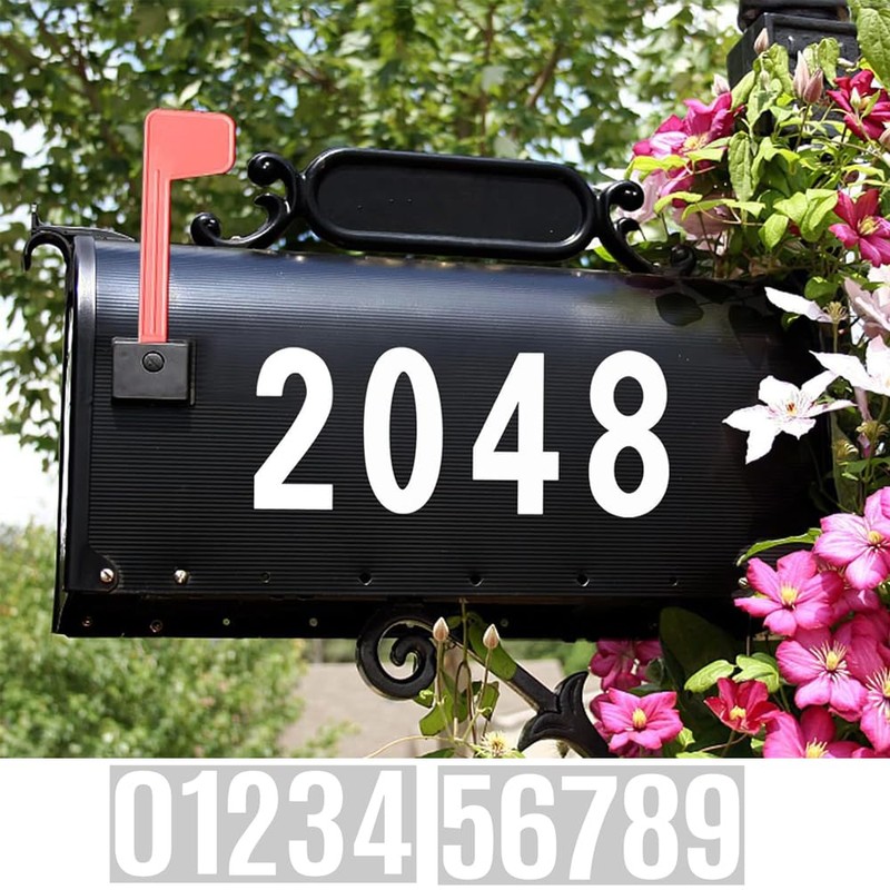Number Stickers Waterproof Sticker Number Labels Large Alphabet 4 Inch