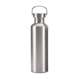 Portable Stainless Steel Kettle with Hook Outdoor Survival Camping Hiking Bottle Kettle Drink Tool (Silver 01)