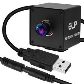 ELP 4K USB Camera with Microphone for Computer and Raspberr pi Mini UVC USB2.0 Webcam IMX415 USB with Camera 2160P Audio Video Lightburn Camera PC Laptop USB Camera (100degree no Distortion Lens)