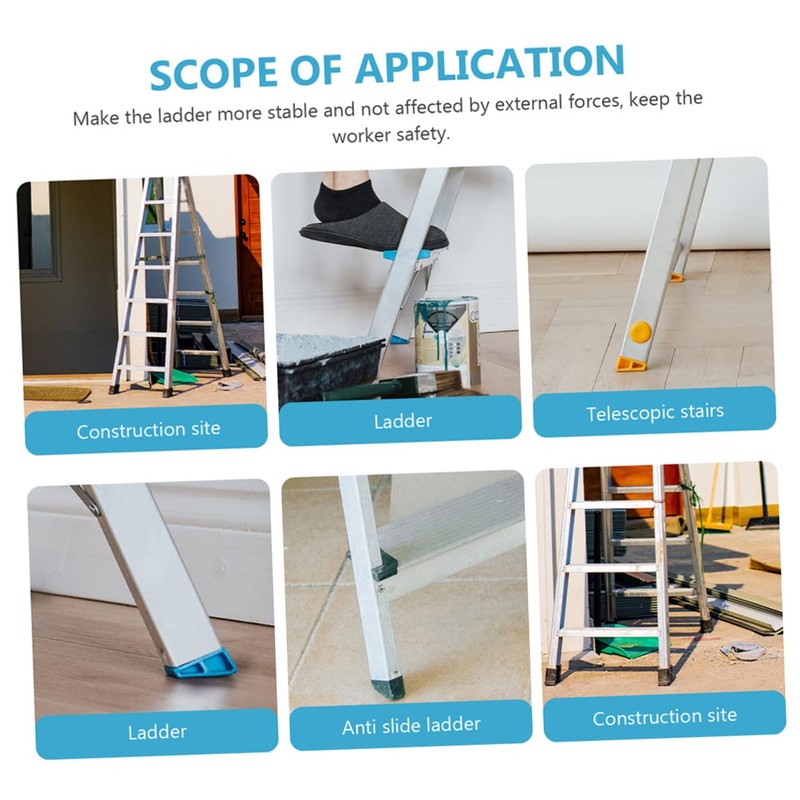 COHEALI 3pcs Non Slip Rubber Ladder Feet Replacement Mats Durable