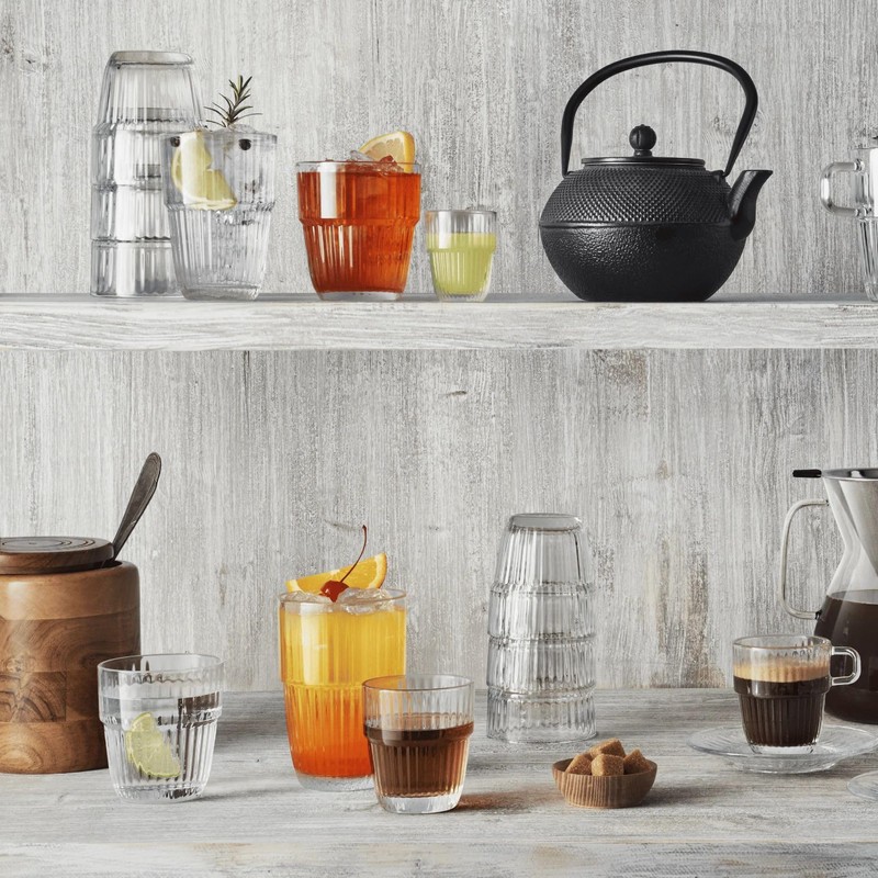 Bormioli Rocco Barshine 7 oz. Juice Stackable Tempered Drinking Glasses,