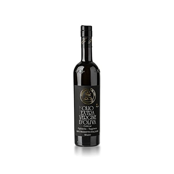 ROI Ligurian Italian Extra Virgin Olive Oil - First Cold Pressed EVOO Cultivar Ogliarola-Taggiasca Ligurian Olives - Polyphenol Rich Olive Oil From Liguria Italy - 17 fl oz (500ml)