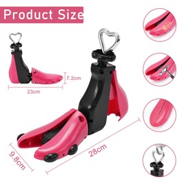 Shoe Stretcher Women Men Professional Boot Stretcher Adjustable Width Length for Wide Feet S Wm's 6-10;Men's 5-9,Rose Pack of 1