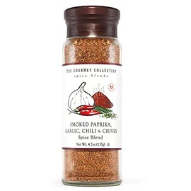 The Gourmet Collection, Smoked Paprika, Garlic, Chili & Chives Spice Blend-Salt Free Seasonings for Cooking Chicken, Beef, Pork, Fish