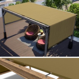ColourTree 6' x 15' Sand Beige Pergola Sun Shade Canopy Replacement Cover UPF50, Commercial Grade 260 GSM Cloth for Outdoor Patio, Garden, Deck, Backyard (We Make Custom Size)