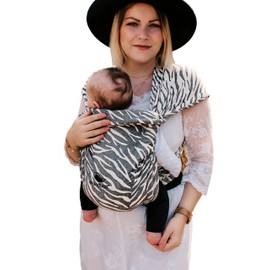 manduca Twist Baby Carrier > < Baby Carrier and Sling for Newborns & Babies, Organic Cotton, Woven Wrap Conversion, Soft Waist Belt, Can Be Used from Birth (Twist Regular, Zebra)