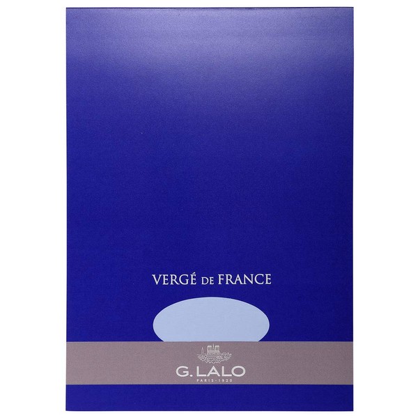 G. Lalo Verge De France Paper Pad, A4, 100 g - Blue, 50 Sheets