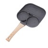 Egg Frying Pan 2 Round Cup 3 Section Stick Proof