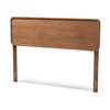 Baxton Studio Mailene Mid-Century Wood Queen Headboard in Walnut Brown