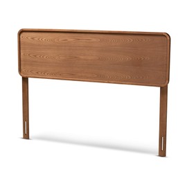Baxton Studio Mailene Mid-Century Wood Queen Headboard in Walnut Brown