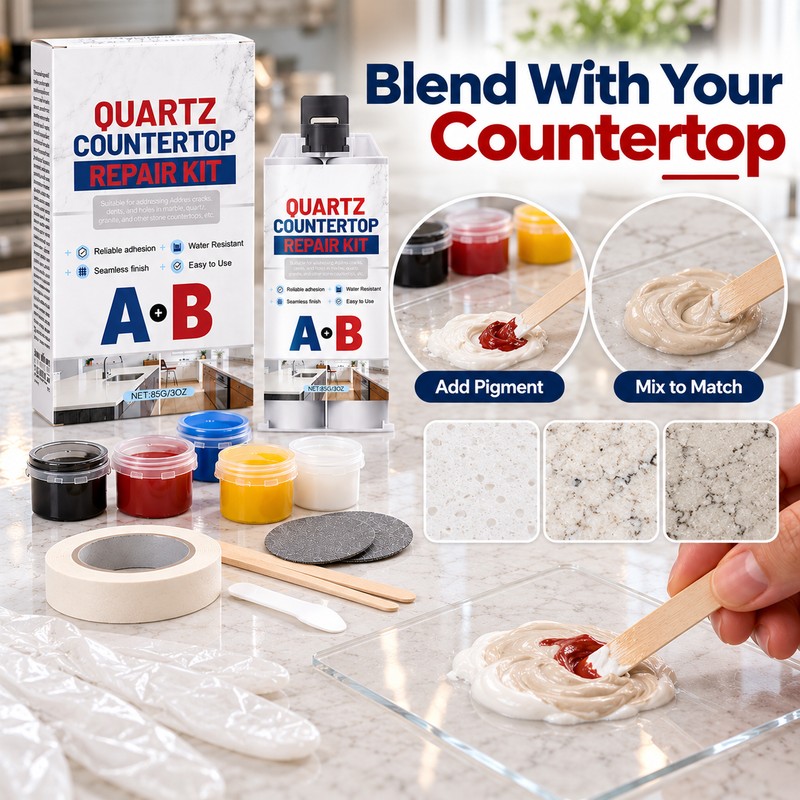Quartz Countertop Repair Kit for Chips & Cracks – 85g