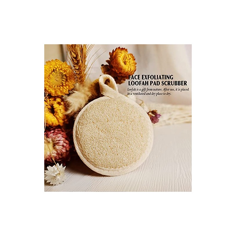 Esponja exfoliante para la cara, esponja de lufa, suave y