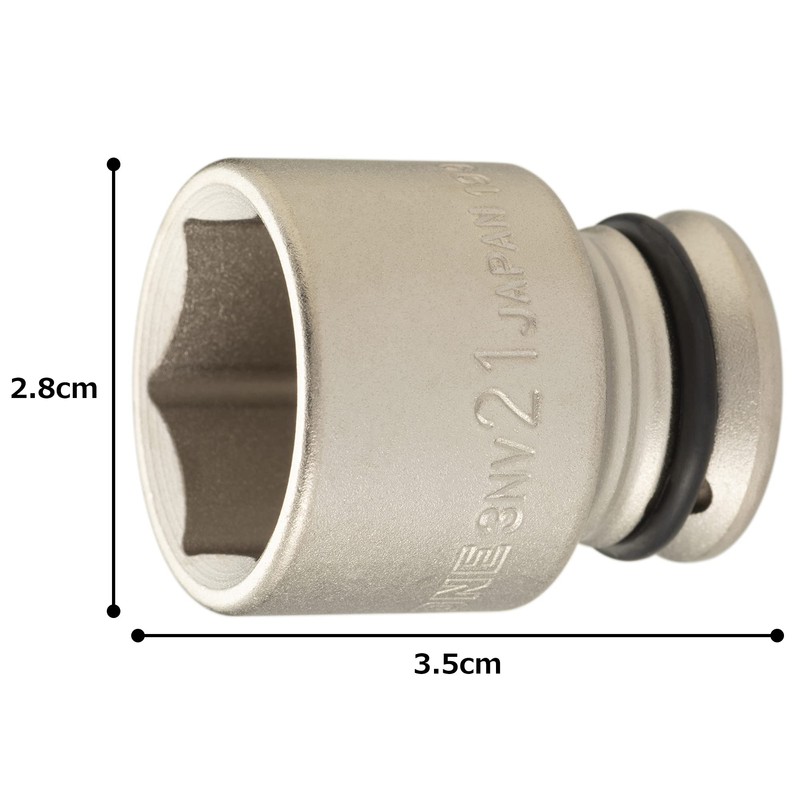 TONE Impact Socket 3NV-21 Insertion Angle 0.3 inch (9.5 mm)