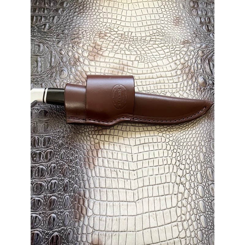Carl Thomas Leathers Custom Cross Draw Knife Sheath Fits Buck