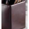 ZALE YARDLEY BROWN HANDMADE REAL LEATHER PEN PENCIL CUP HOLDER