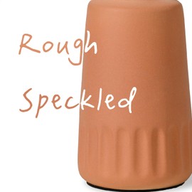 ABBI NIMO Boho Ceramic Soap Dispenser, Terracotta Minimal Liquid Hand Soap Dispenser for Bathroom, 11 Oz Decorative Soap Dispenser for Shampoo Hand Soap Dish Soap, Terracotta and White