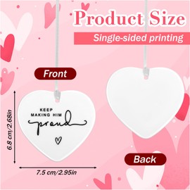 Ptwola Keep Making Him Proud Ornament You Make Him Proud Every Day Memorial Remembrance Inspirational Quote Ceramic Decor for Loss of Loved One Dad Father Husband Brother Granddad in Loving