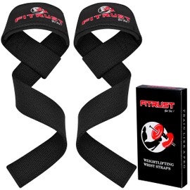 Fitrust Lifting Straps (Padded) for Men & Women Deadlift Straps for Bodybuilding Lifting Aids Strength Training with Cardboard Packaging