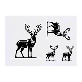 Azeeda 4 x 'Majestätischer Hirsch' Temporäre Tattoos - Wasserfest, Hautfreundlich & Ungiftig · Transfers in Verschiedenen Größen (TO00073112)