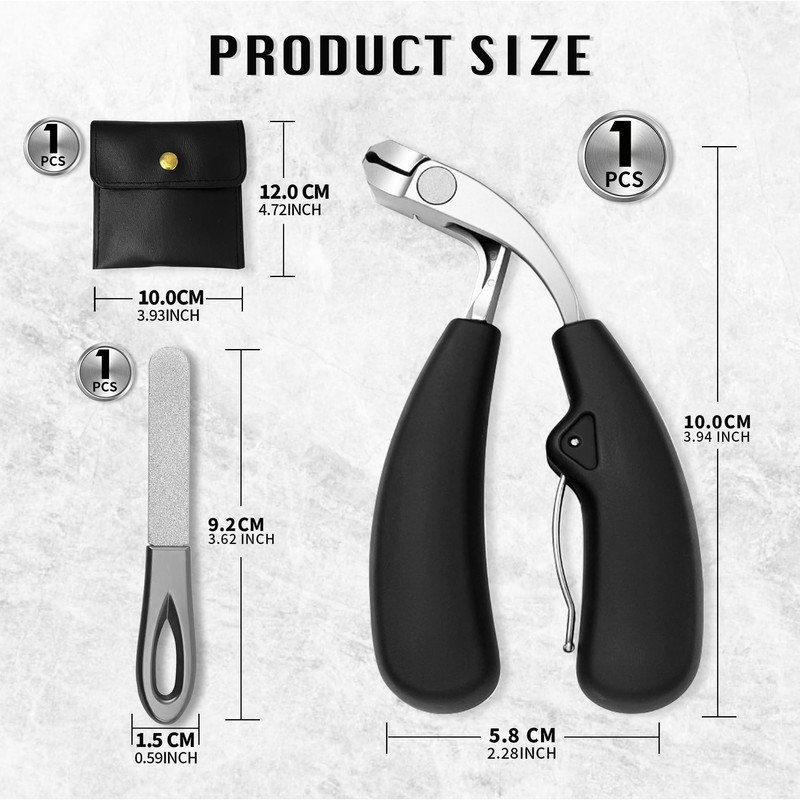 304 Stainless Steel Nail Clippers, Nail Clippers for Thick Nails,