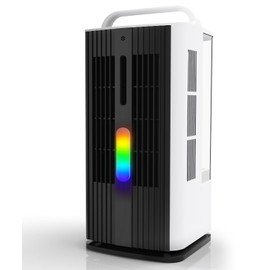 XAMATTS Portable Air Conditioners w/Remote,1.7L Desktop Mini Air Conditioner Fan w/7 Color LED Lights, 120° Oscillating Evaporative Air Cooler Fan w/3 Speeds & 7H Timer for Bedroom, Office Indoor Use