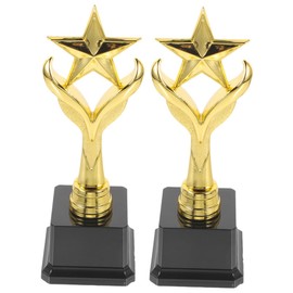 jojofuny 2Pcs Pentagram Shaped Trophy Cup for School Competitions and Party Celebrations Bright Color Award Trophy for Creative Dance and Singing Events