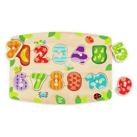 Hape Number Peg Puzzle Game, Multicolor, 5'' x 2''