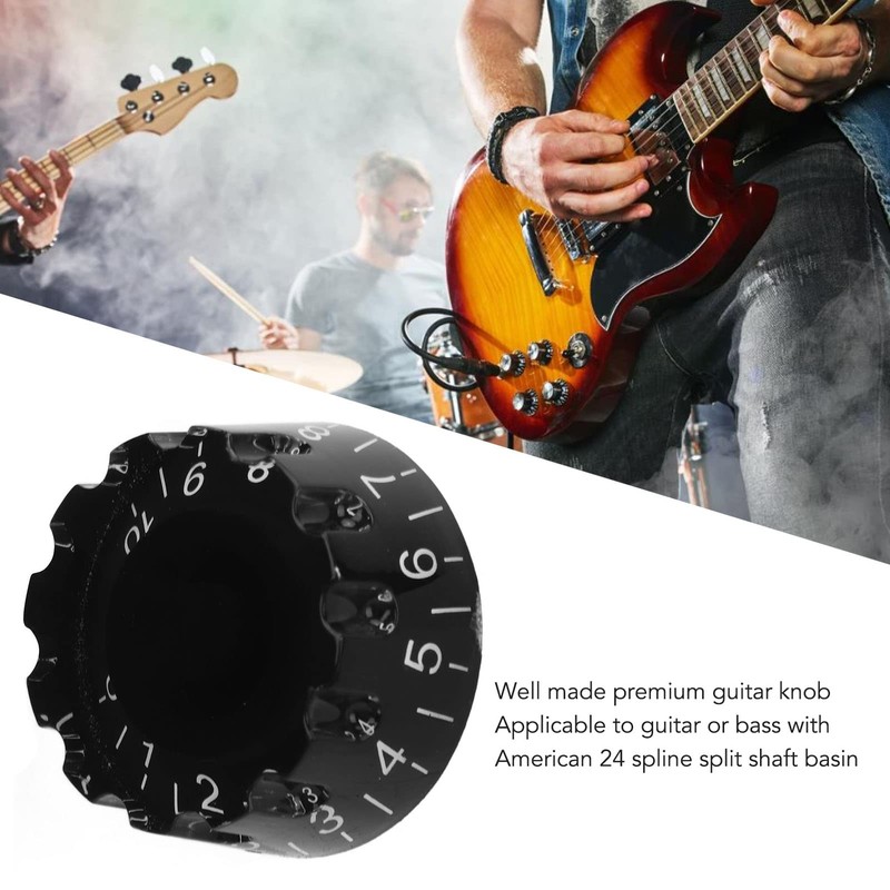 4 Pieces Guitar Knob, Plastic Guitar Quick Dial Knobs, 24