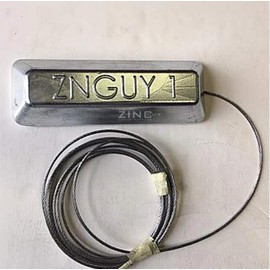 ZNGUY 1 - Zinc Anode with 10ft. Stainless Steel Cable for Boat Lifts
