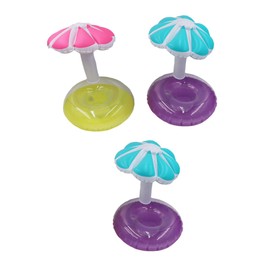 MAGICLULU Inflatable Drink Holders Set for Pool Parties 3pcs PVC Floating Coasters Cooler Cups for Boys and Girls Random