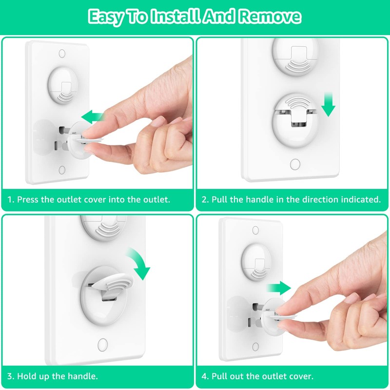Outlet Covers Baby Proofing with Hidden Handle (32 Pack) Child