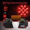 Proline 2 Square red+2X4" amber LED Submersible Light Trailer Tail