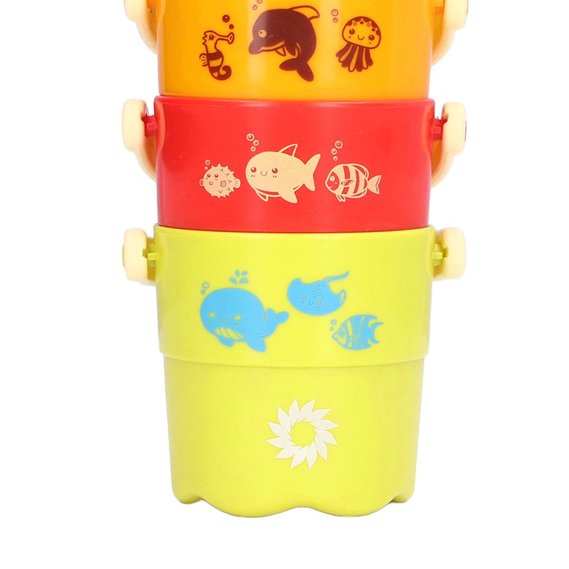 5pcs Colorful Stacking Cups Set Early Educational Baby Building Toys