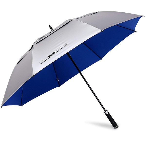 G4Free 62 Inch UV Protection Golf Umbrella Extra Large Windproof Sun and Rain Umbrellas Auto Open Double Canopy