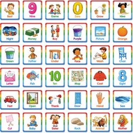 Hebayy Memory Matching Game, 72 PCS Sight Words Matching Cards for Kids, 36 Pairs Memory Cards, Educational Toy for Children to Learn Sight Words 5+ Years Old