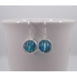 Bel Earrings Blue Quartz Silver Plated