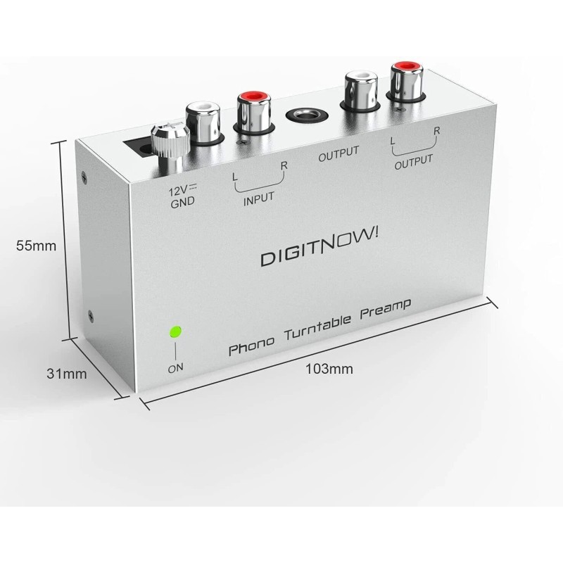 Digitnow Phono Turntable Preamp- Mini Electronic Audio Stereo Phonograph Preamplifier