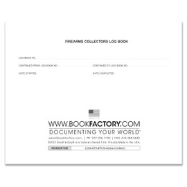 BookFactory C&R FFL 03 Bound Book/Gun Collector Log Books/Curio and Relics Bound Book 8 7/8" x 7”- 72 Pgs, New Black Bonded Leather, Section Sewn Hardbound (LOG-072-97CS-XKT39(Gun-Collectors)) -GX