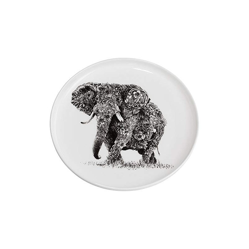 Maxwell & Williams DX0526 African Elephant Plate - Black and