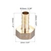 sourcing map Brass Barb Hose Fitting Connector Adapter 10mm Barbed