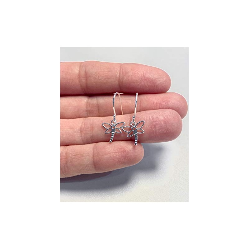 Dragonfly Dangling Earrings - 925 Sterling Silver