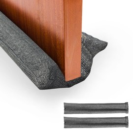 Pack of 2 Draught Excluders for Doors and Windows. Reusable and Washable Double Draught Excluder, Acoustic Insulation, Cold, Wind, Light, Dust, Pollen, Insects, Adjustable 80-90cm