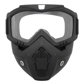 All Trust Airsoft Face Guard Mask Goggles, UV Protection, Waterproof, Motorcycle, Skiing, Snowboarding (Clear)