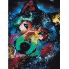 Liquid Blue Men's Cosmic Wolf T-Shirt, Black, X-Large