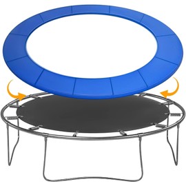 Femitu 12 ft Trampoline pad Replacement, Trampoline Spring Cover, Thickened EPE Foam Tear-Resistant Waterproof Trampoline Safety Pad, No Holes for Pole Trampoline Replacement Pad