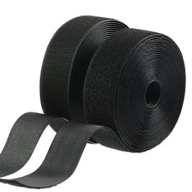 Sew On Hook and Loop Tape, 5cm x 2m Sew On Hook and Loop Strips Hook and Loop Tape Sew On Tape Fastening Nylon Fabric Tape for Sewing Crafting Fixing Cushions Black